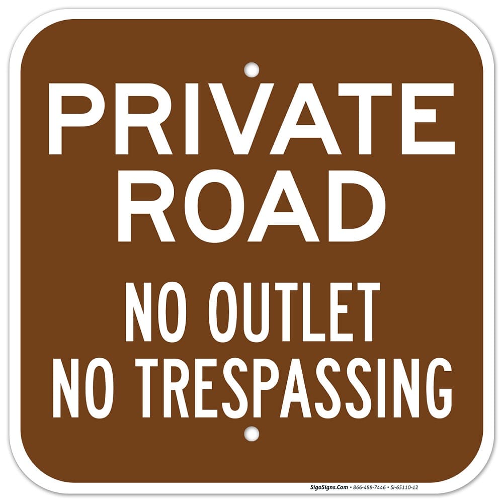 Printable Free No Outlet Sign