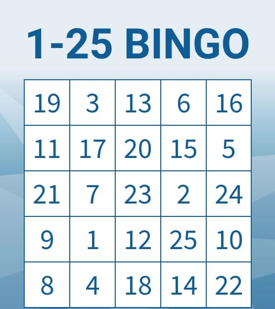 Printable Free Number Bingo
