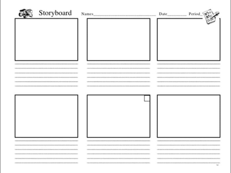 Printable Free Picture of Storyboard Paper