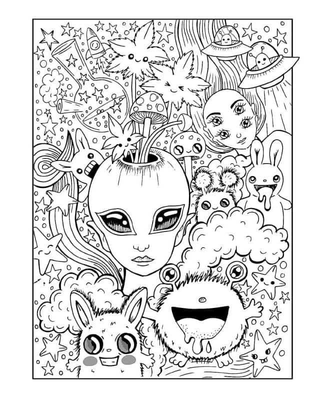 Printable Free Stoner Coloring Page