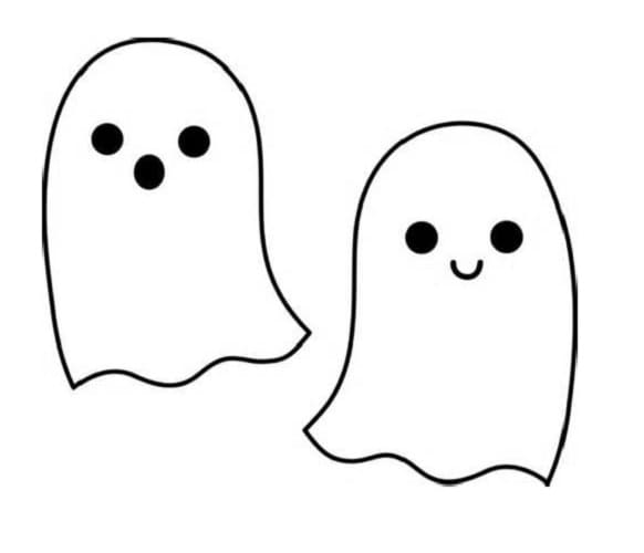 Printable Ghost Outline Stencil