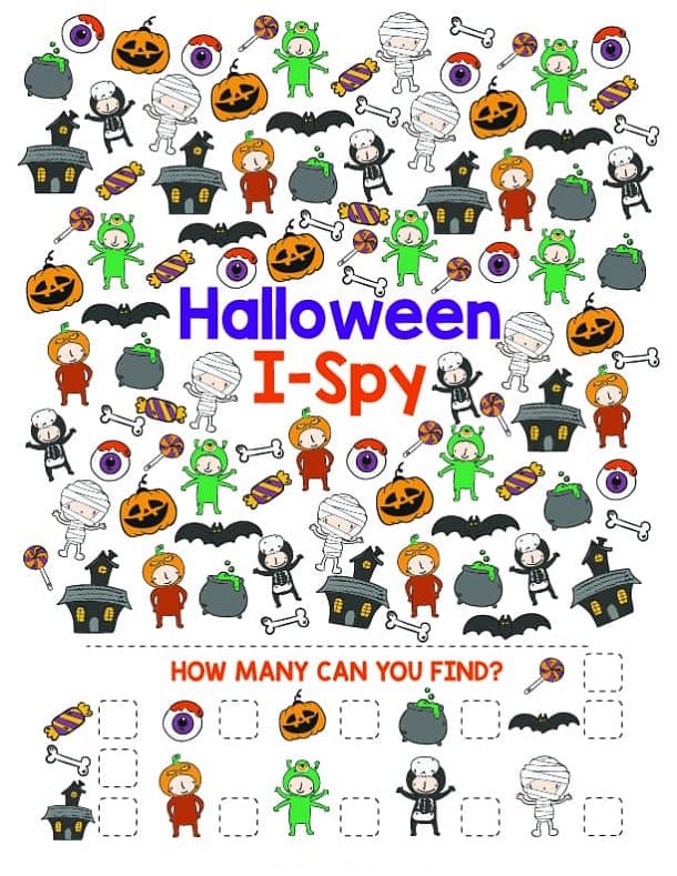 Printable Halloween I Spy Picture
