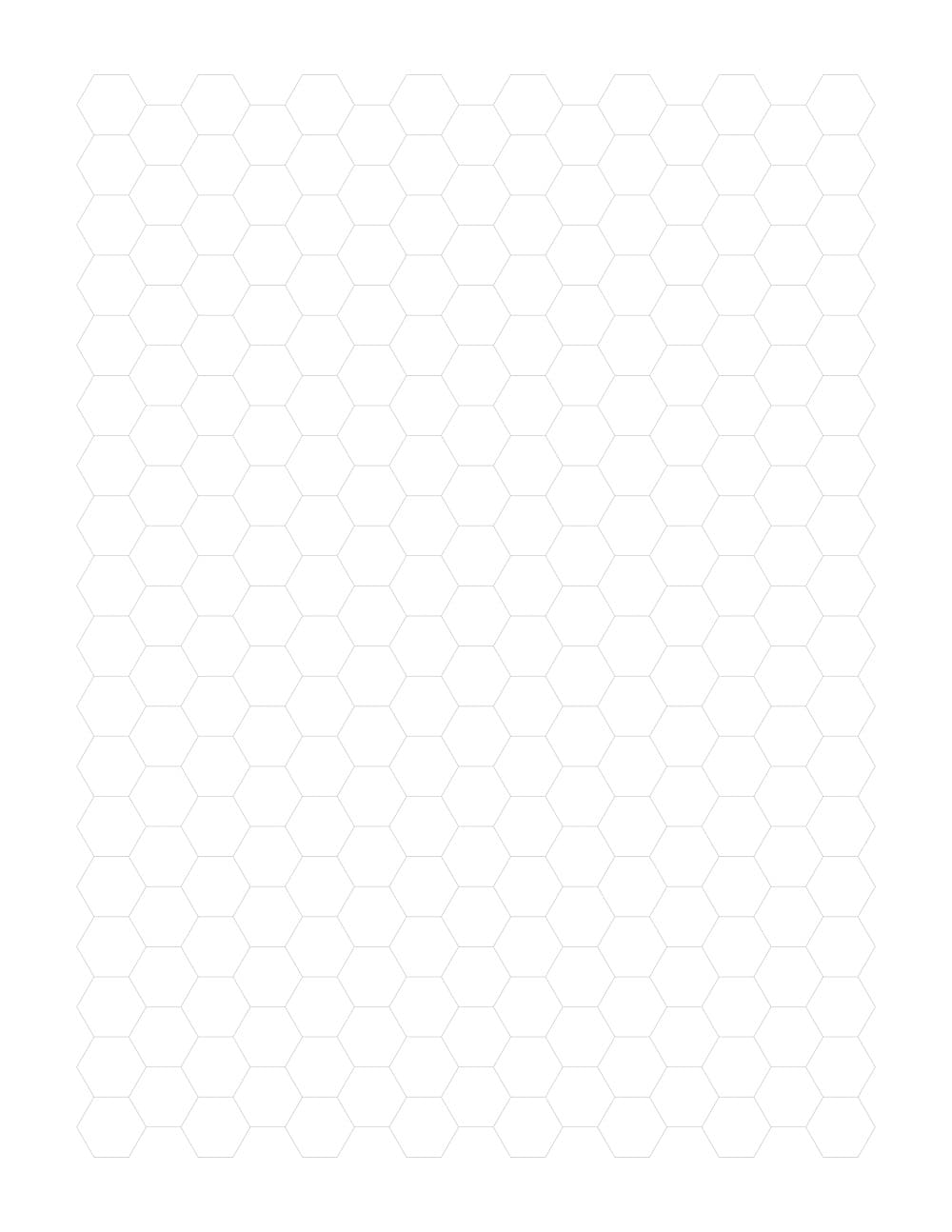 Printable Hexagon Graph Paper For Free