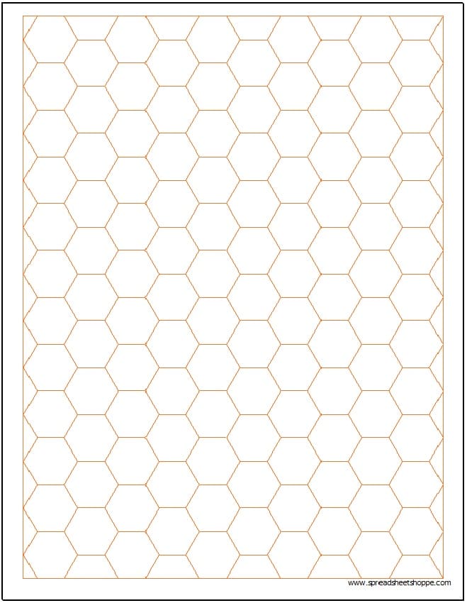 Printable Hexagon Graph Paper Free Download