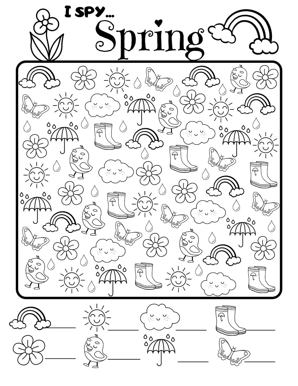 Printable Image of Spring I Spy