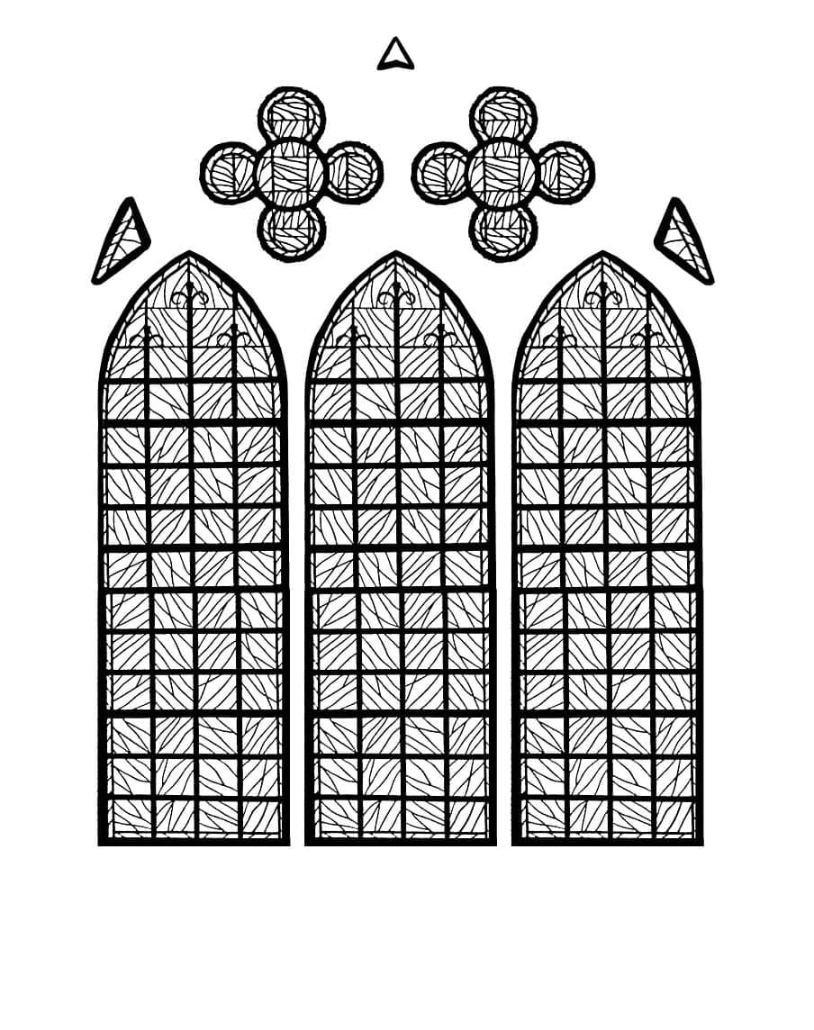 Printable Image of Stained Glass Coloring Page