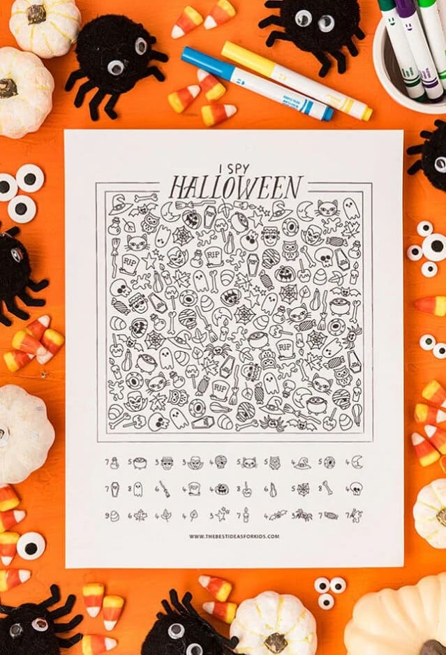 Printable Kids Halloween I Spy