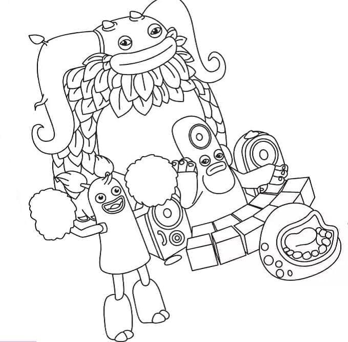 Printable My Singing Monsters Free Coloring Page