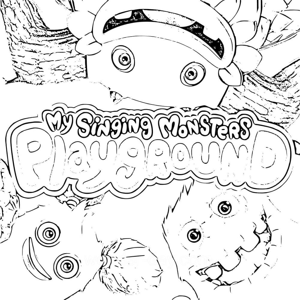 Printable My Singing Monsters Playground Coloring Page