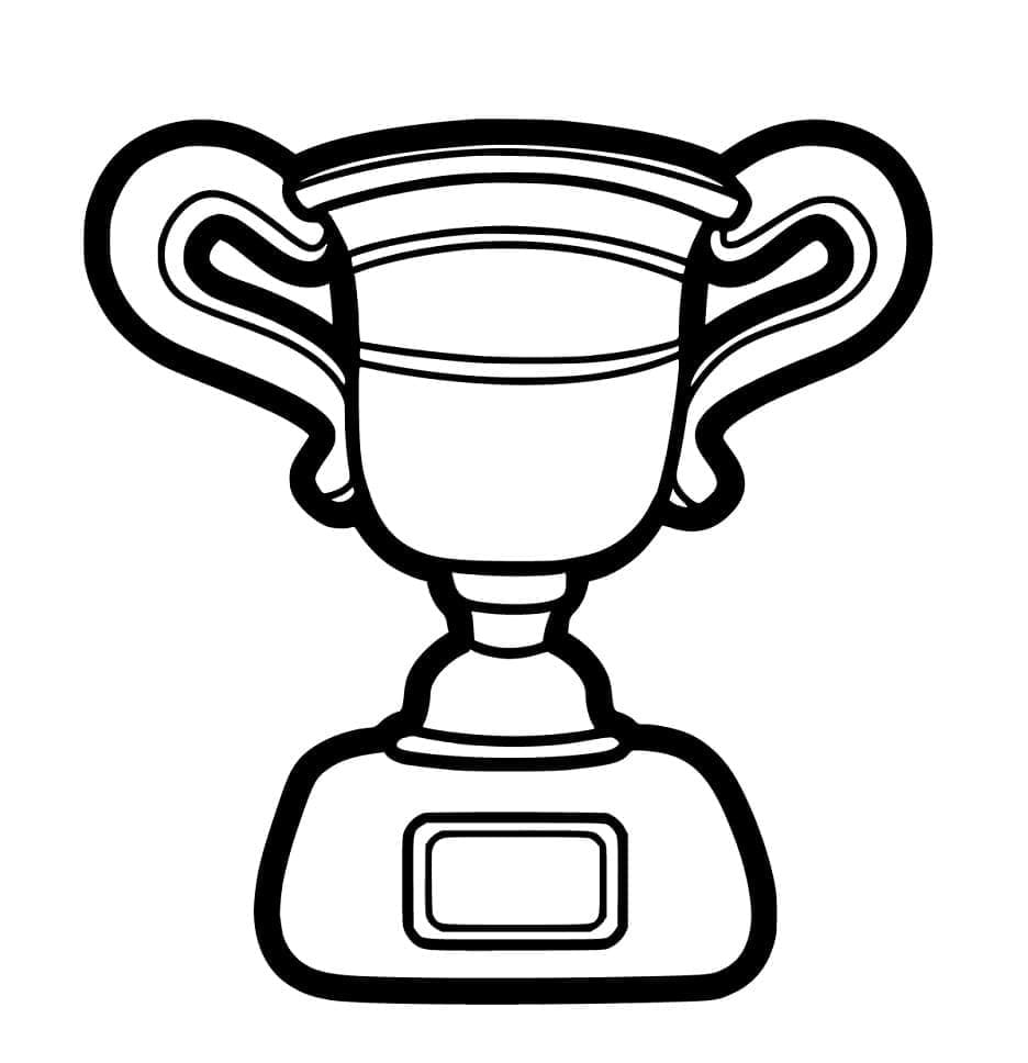 Printable Nice Trophy Coloring Page