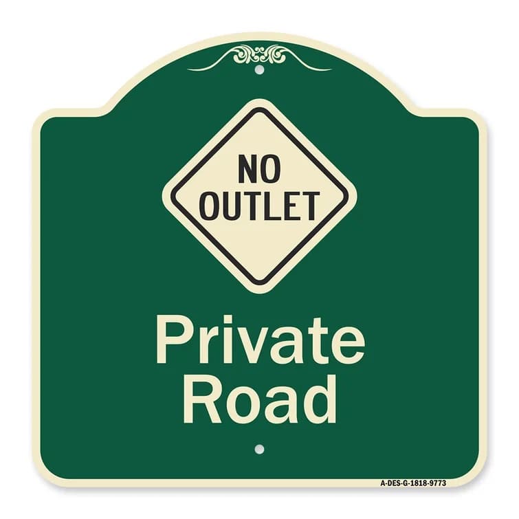 Printable No Outlet Sign Basic