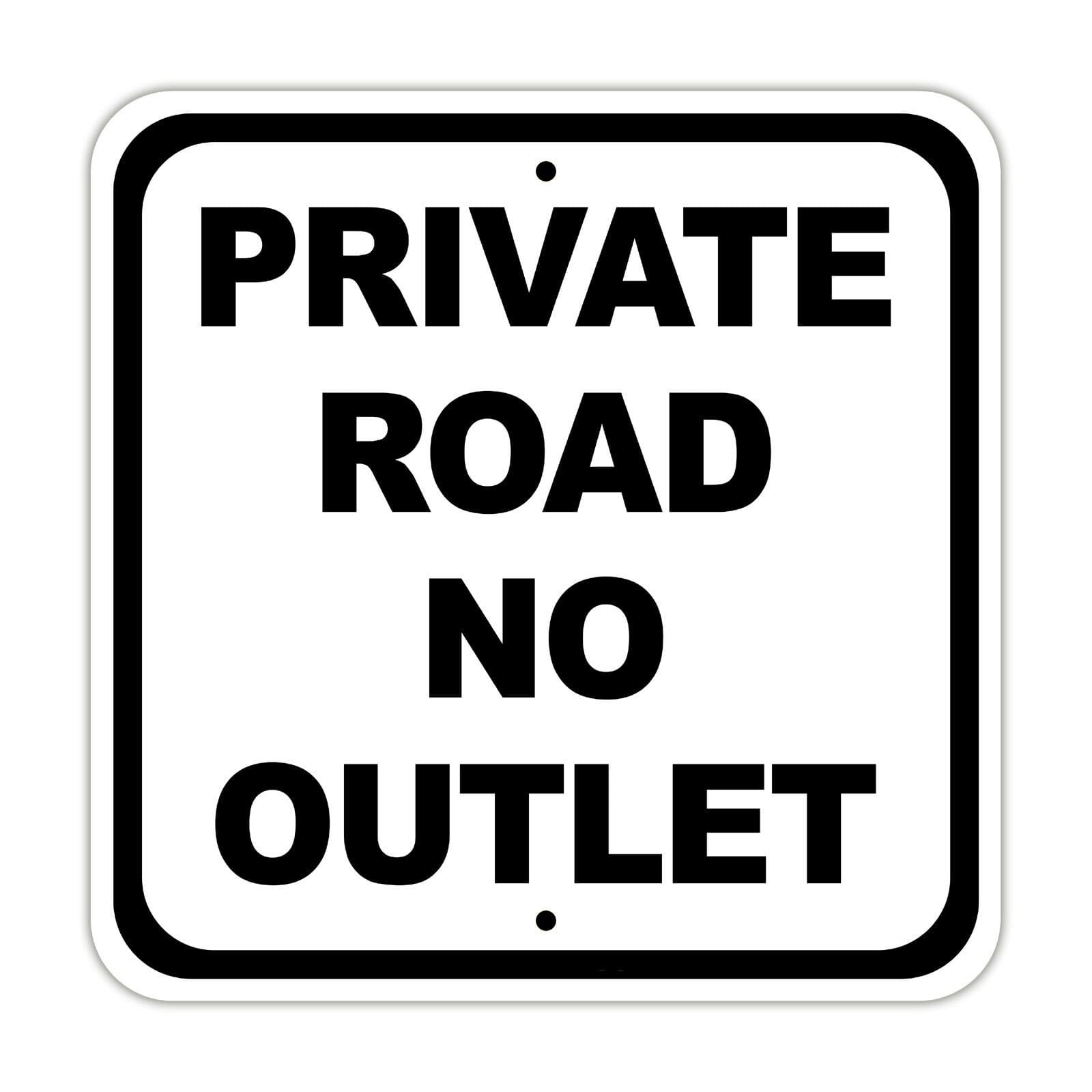 Printable No Outlet Sign Image