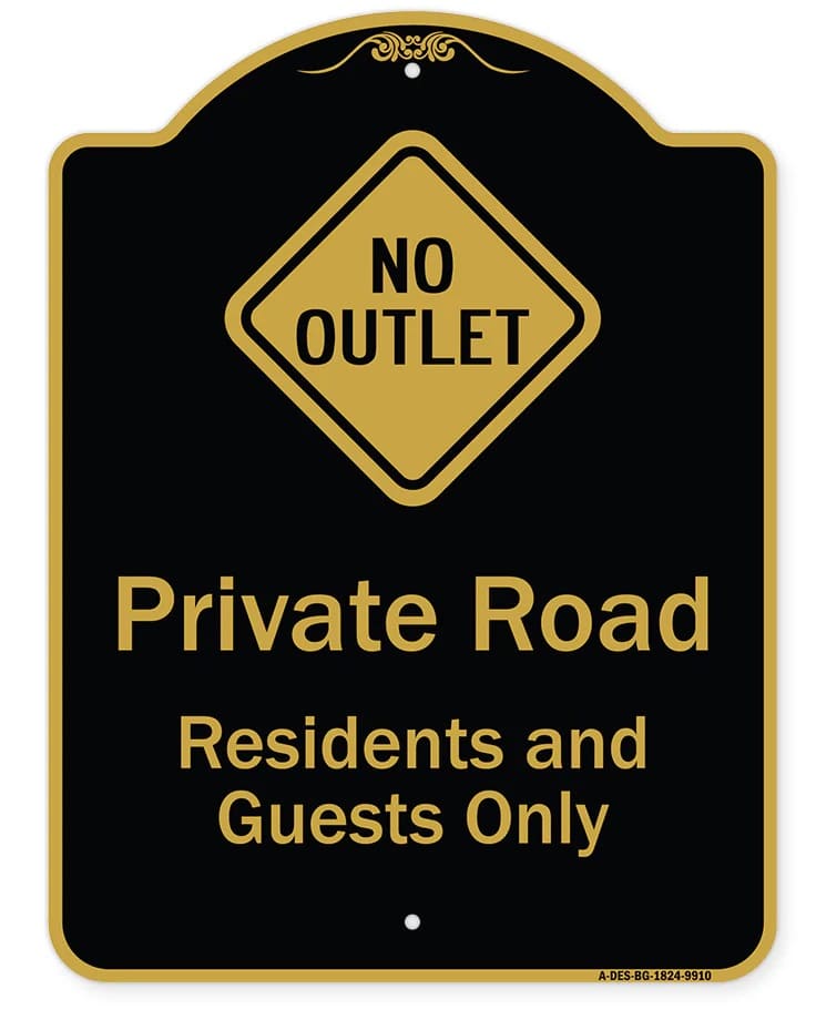 Printable No Outlet Sign Images