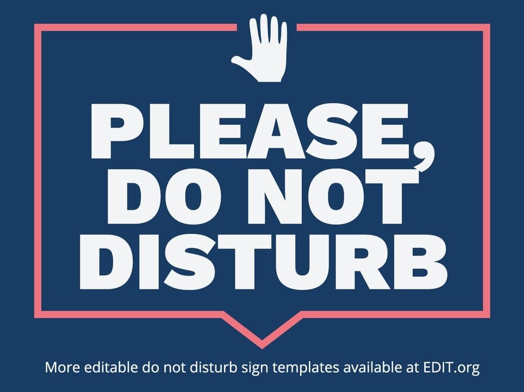 Printable Normal Do Not Disturb Sign