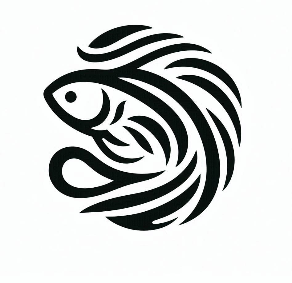 Printable Normal Fish Stencil