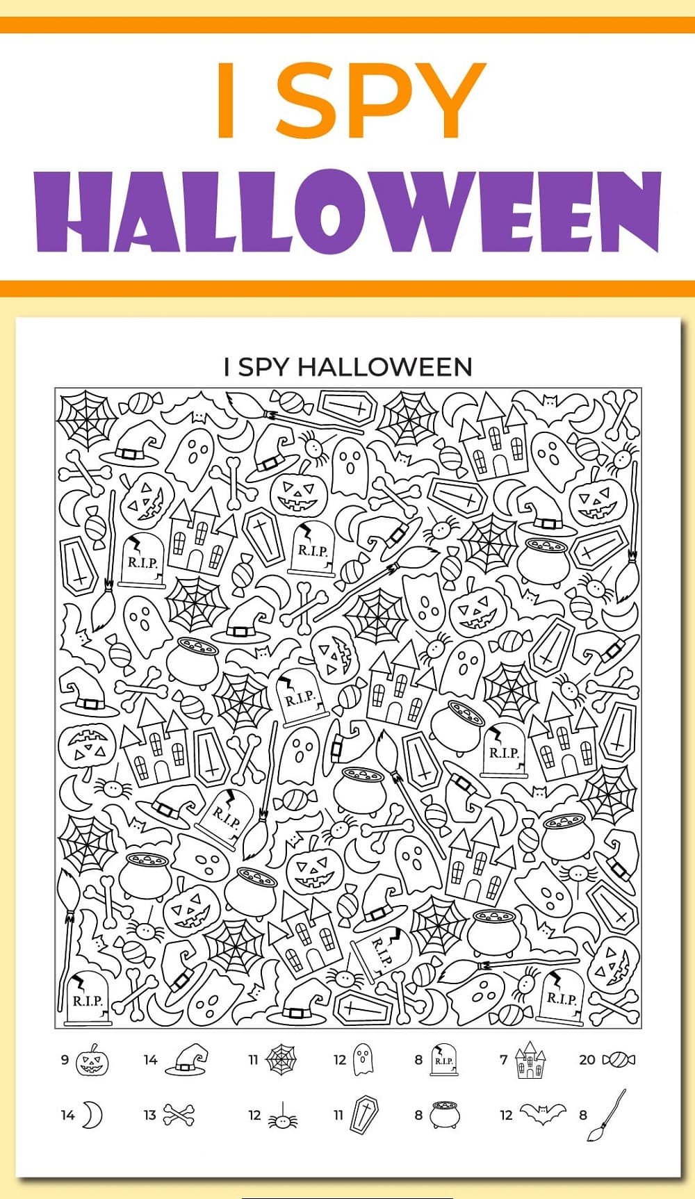 Printable Normal Halloween I Spy