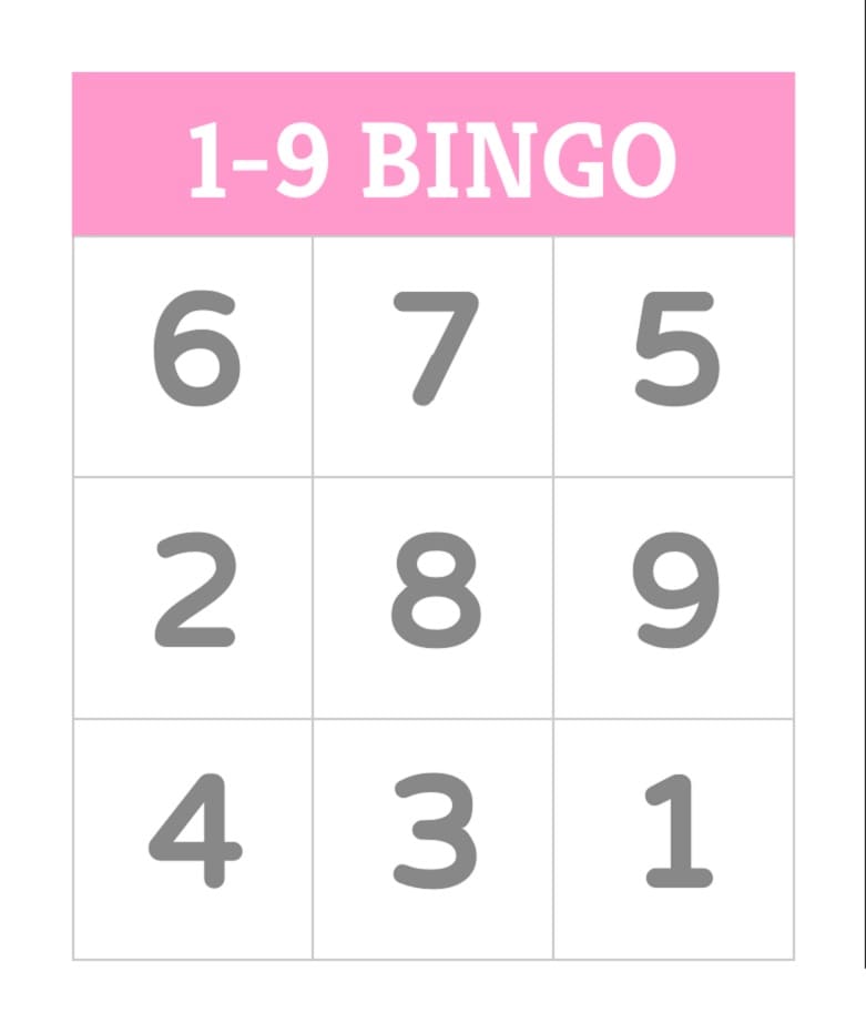 Printable Number Bingo Download