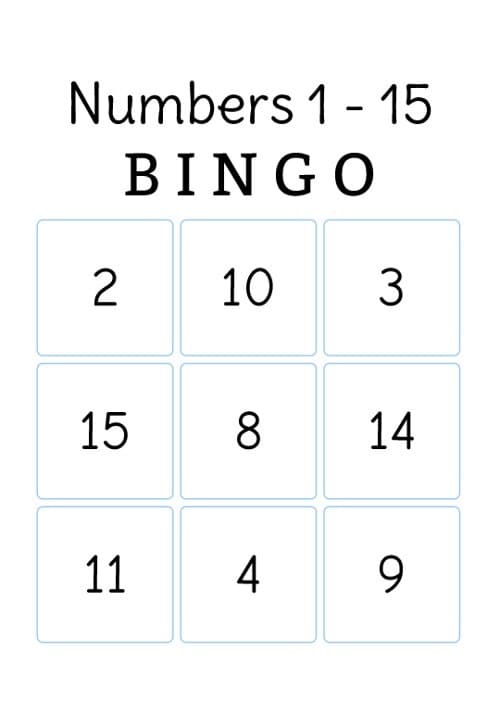 Printable Number Bingo Photos