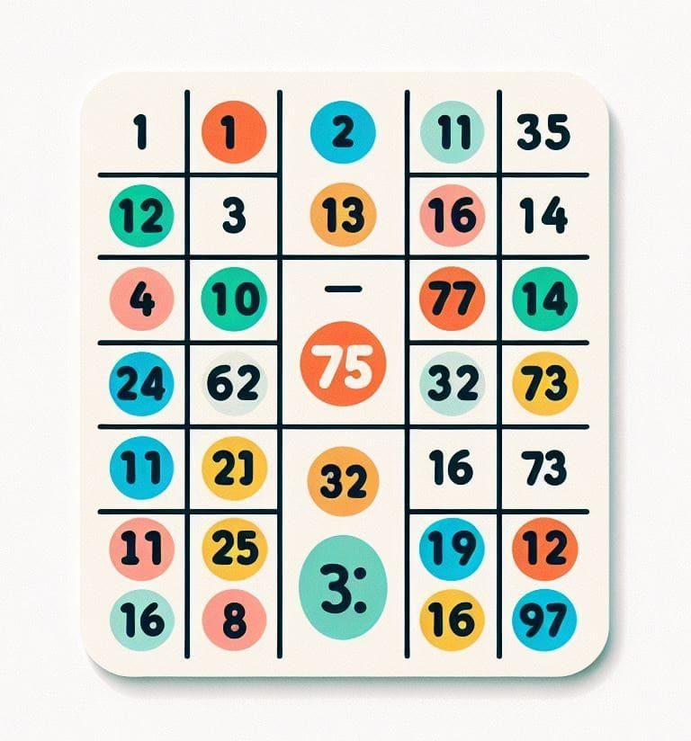 Printable Number Bingo Pictures