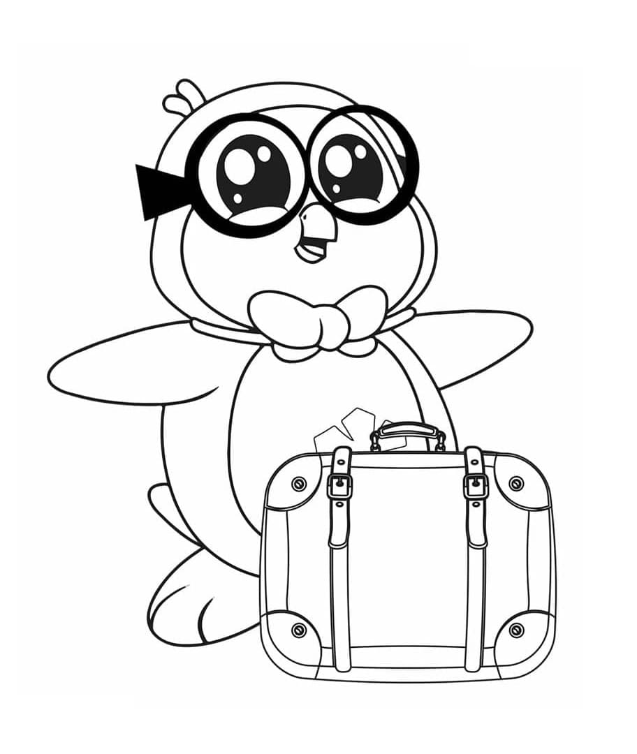 Printable Peck the Penguin from Ryan World Coloring Page