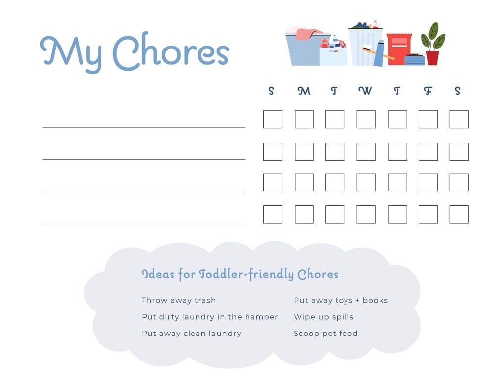Printable Perfect Chore Chart Template