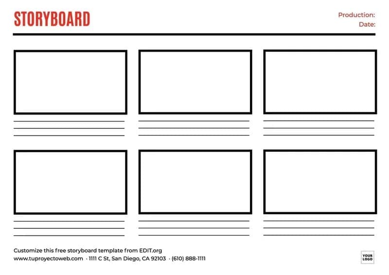 Printable Picture Free of Storyboard Paper