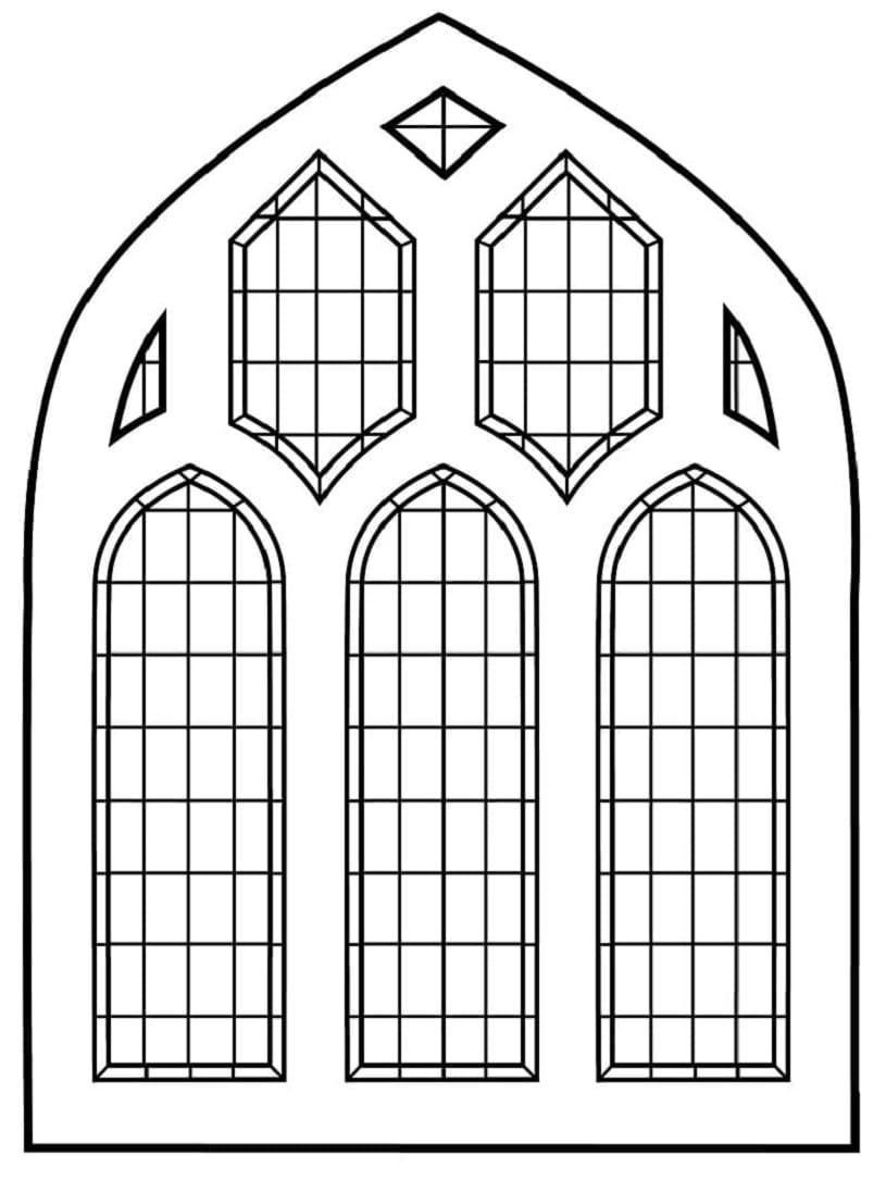 Printable Picture of Stained Glass Coloring Page