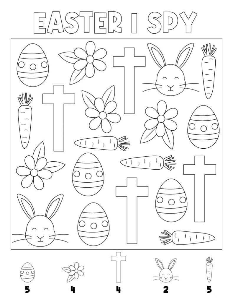 Printable Pictures of Easter I Spy