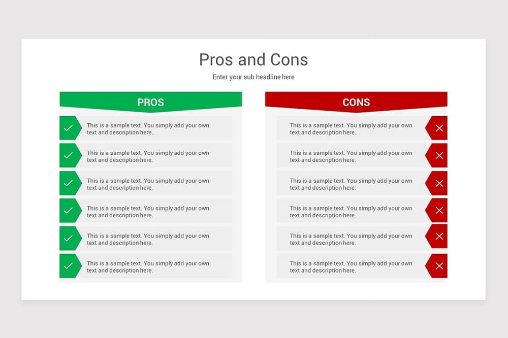 Printable Pros and Cons List Template Images