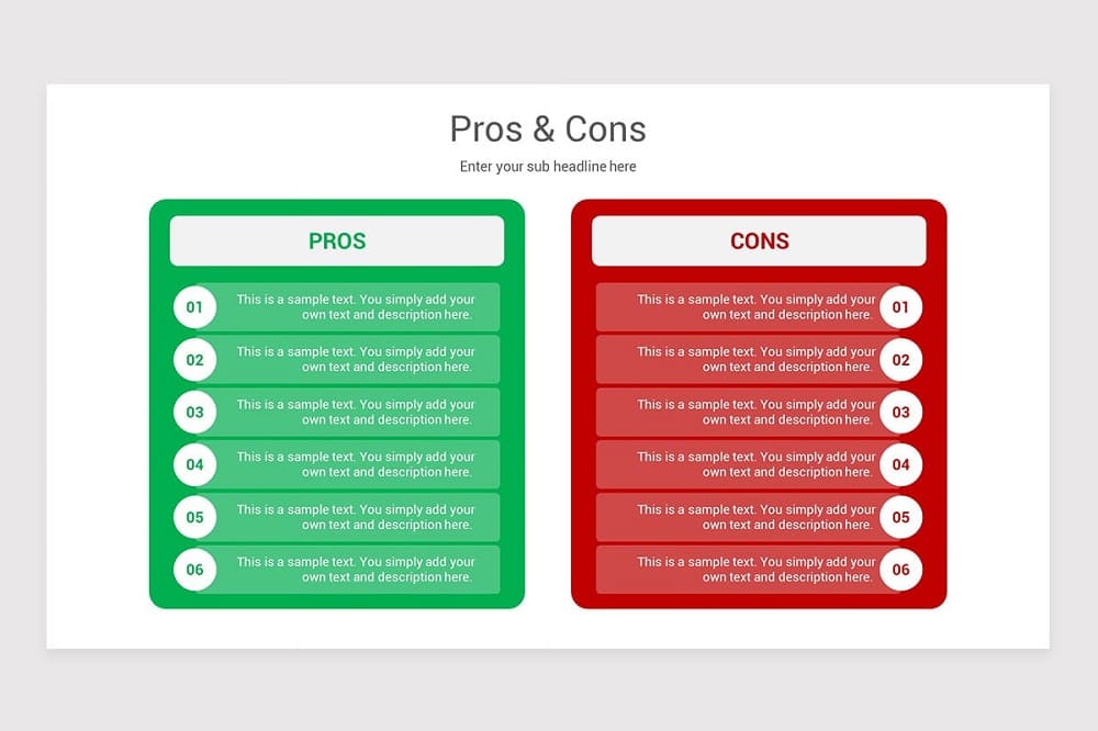 Printable Pros and Cons List Template Photo Download Free