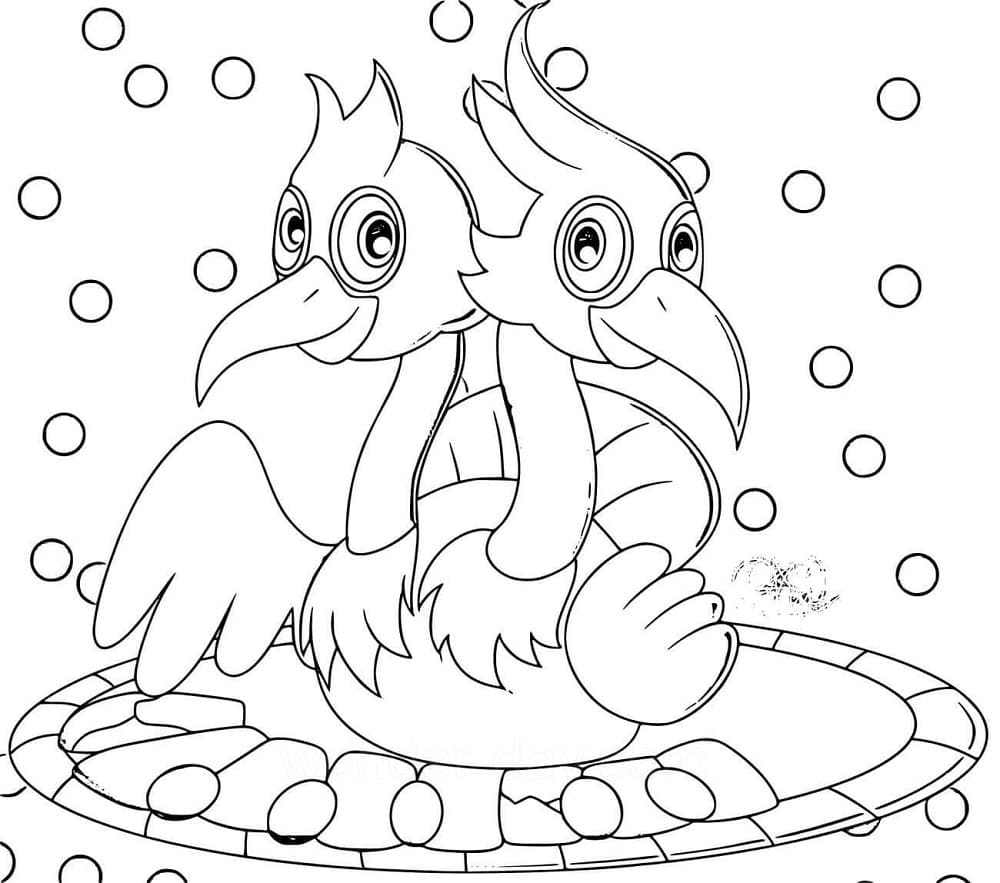 Printable Quibble from My Singing Monsters Coloring Page
