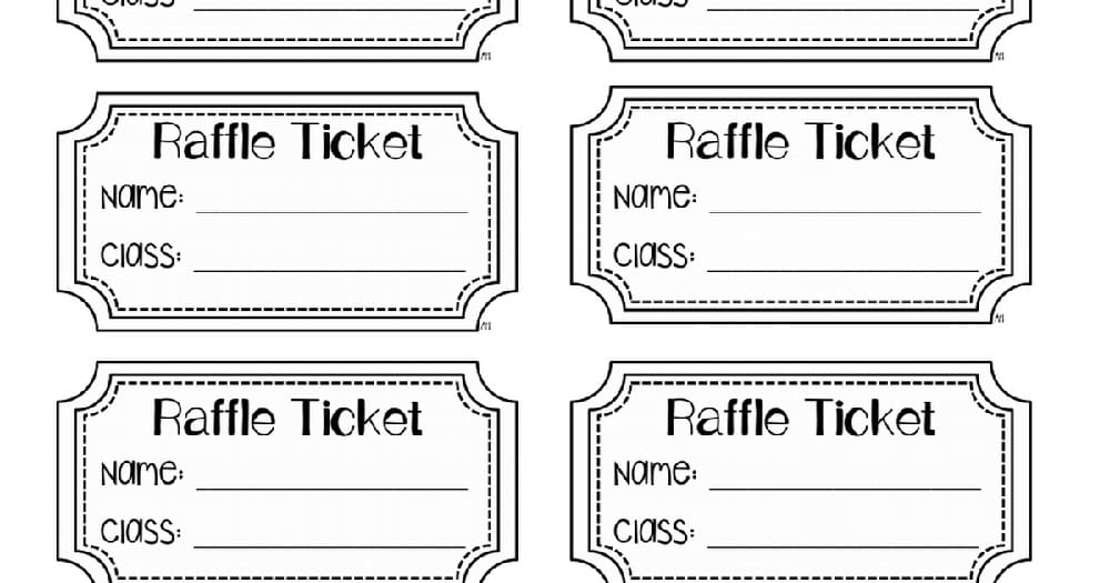 Printable Raffle Ticket Template Free Download