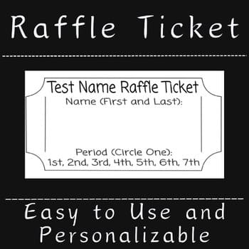 Printable Raffle Ticket Template Images