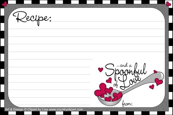 Printable Recipe Card Picture