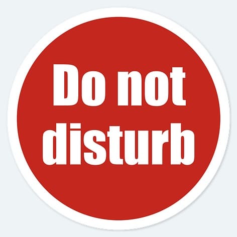 Printable Red Do Not Disturb Sign