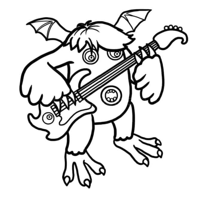 Printable Riff from My Singing Monsters Coloring Page