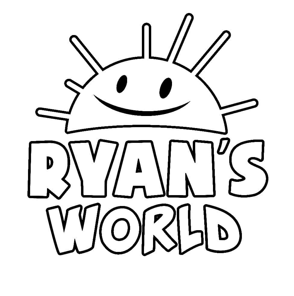 Printable Ryan World Logo Coloring Page