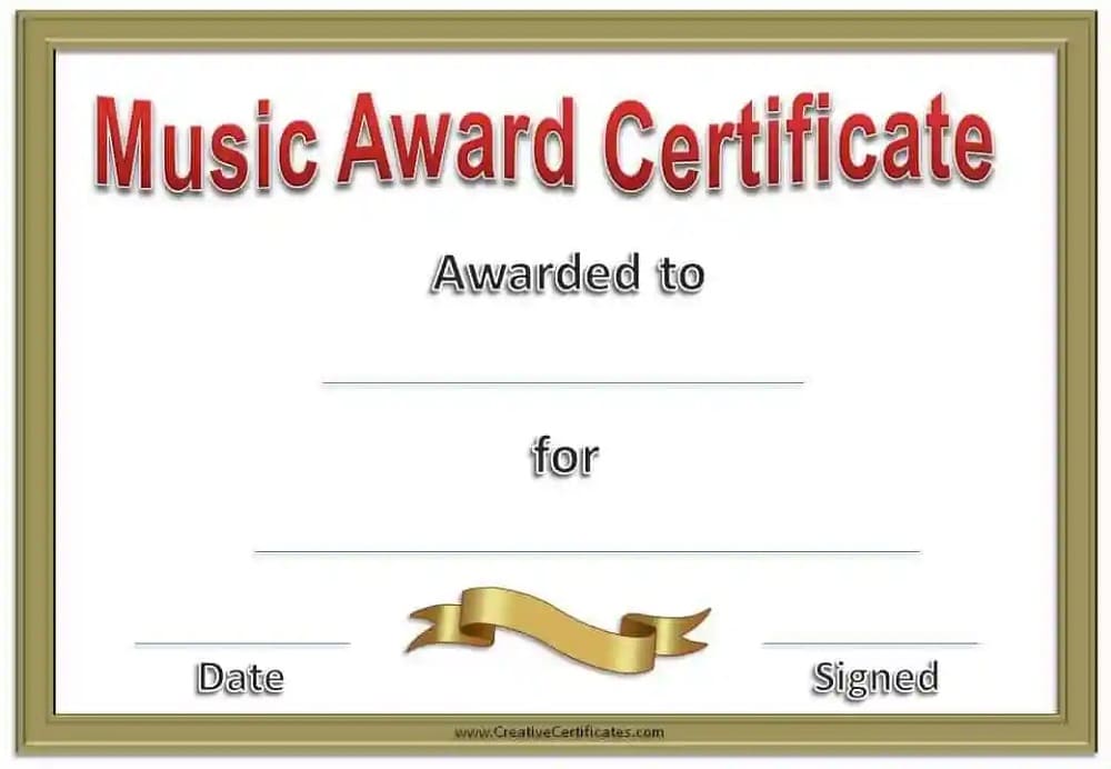 Printable Simple Award Certificate