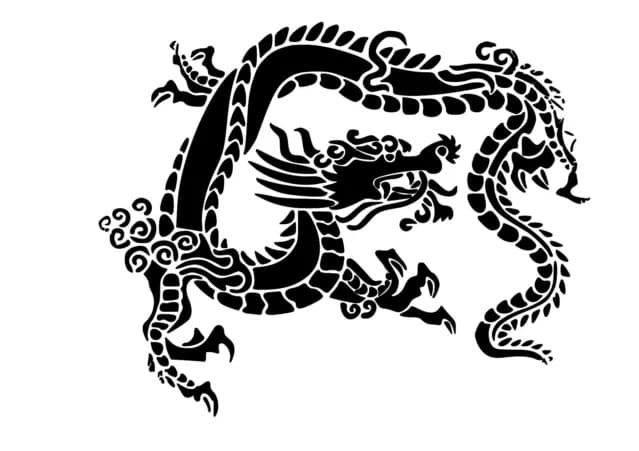 Printable Simple Dragon Stencil Images