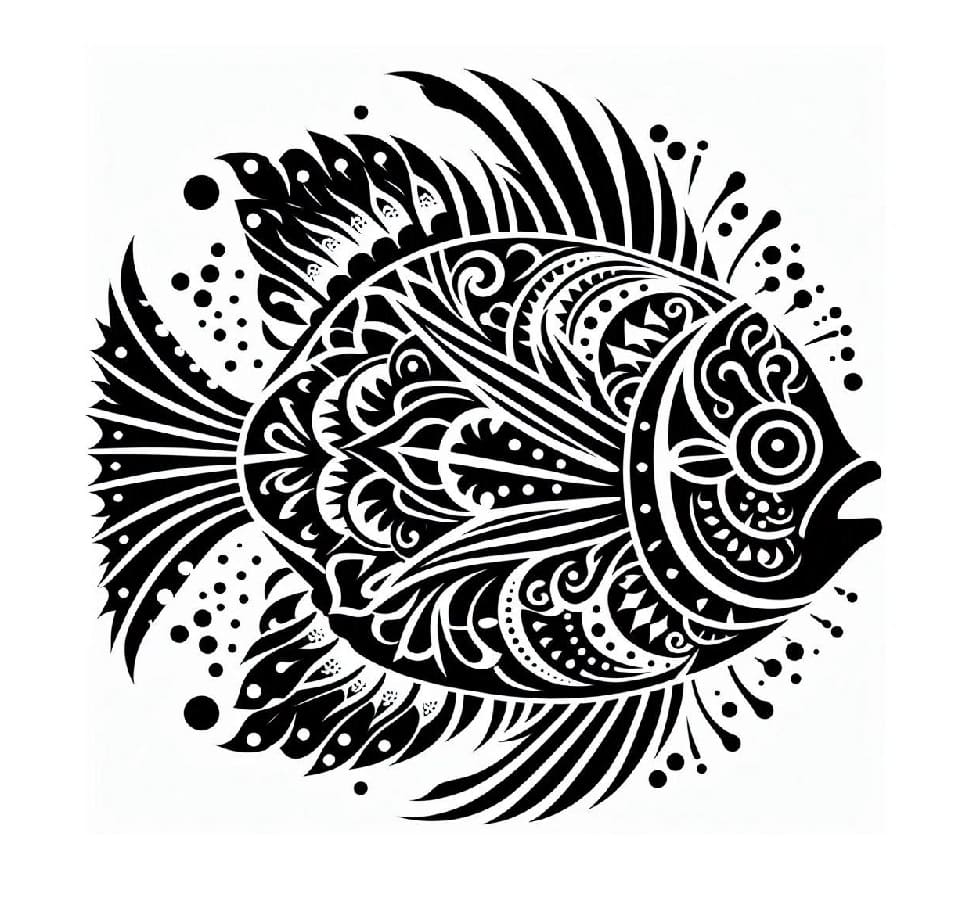 Printable Simple Fish Stencil