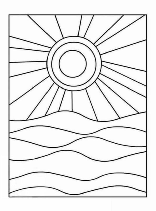 Printable Simple Stained Glass Coloring Page