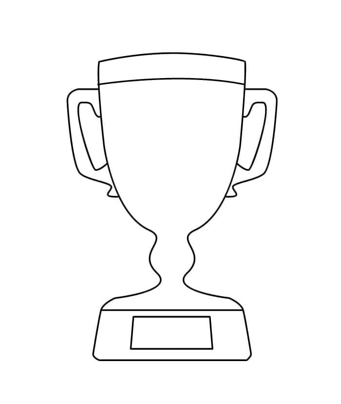 Printable Simple Trophy Coloring Page