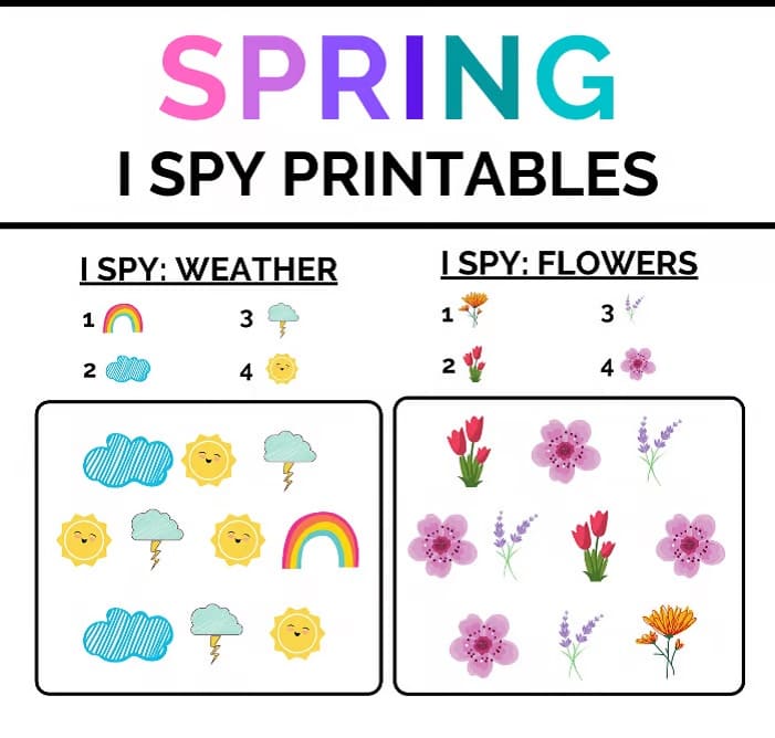 Printable Spring I Spy Free Picture