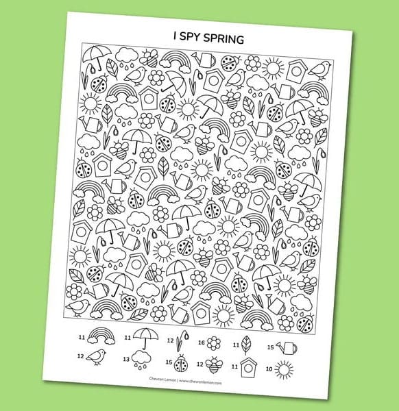 Printable Spring I Spy Pictures