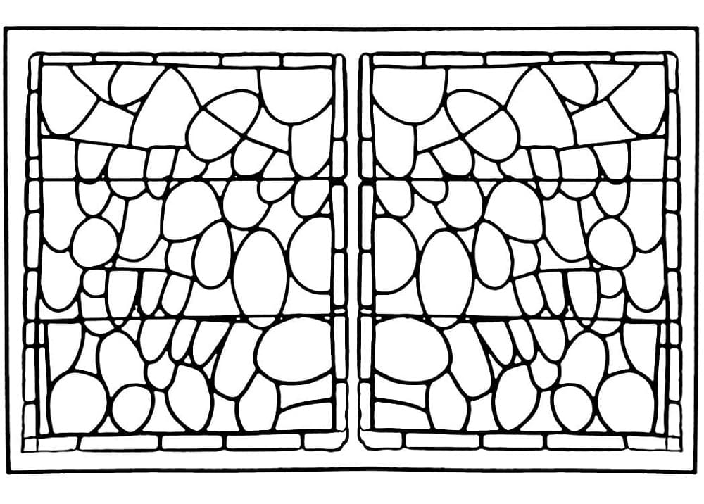 Printable Stained Glass Window Coloring Page