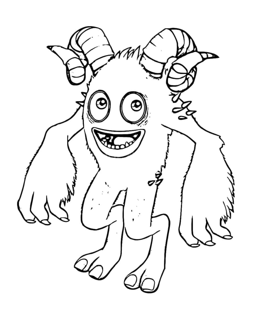 Printable Tawkerr from My Singing Monsters Coloring Page