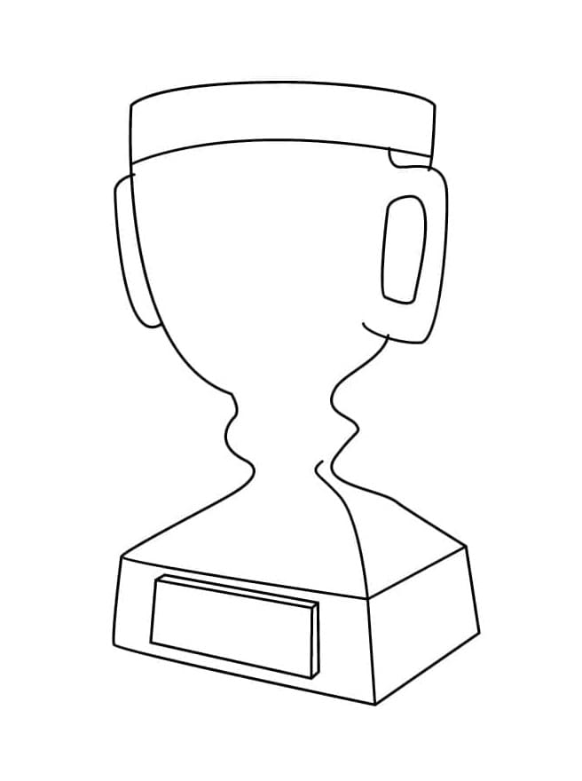 Printable Trophy Coloring Page