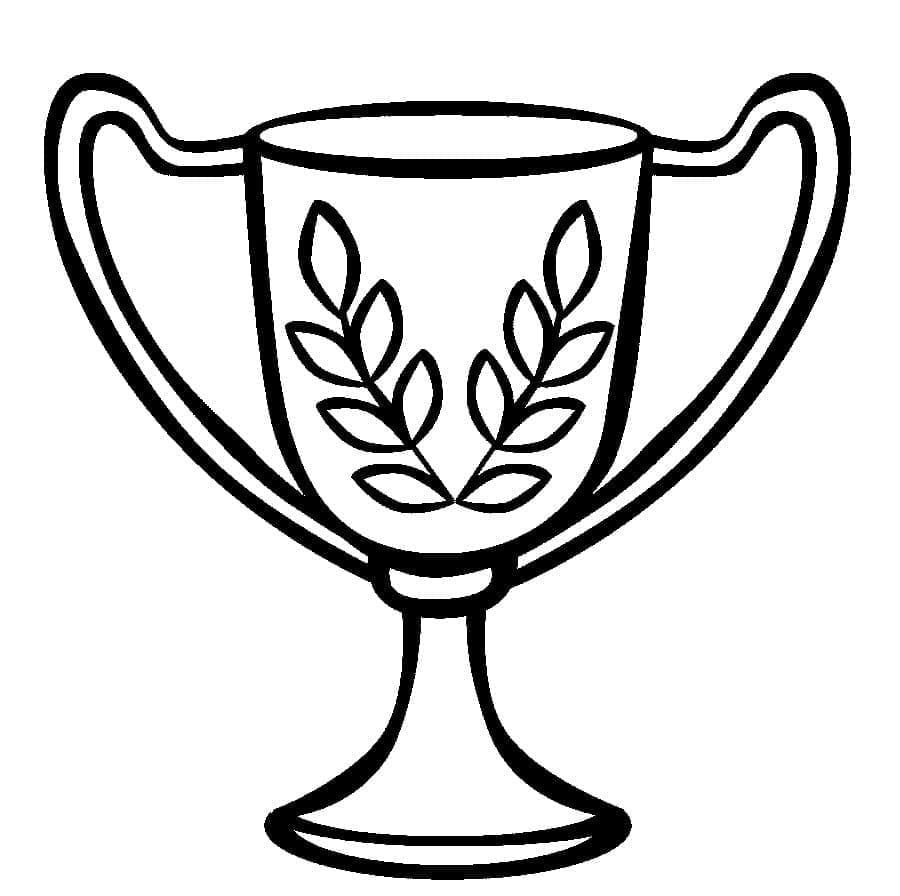 Printable Trophy Image Coloring Page