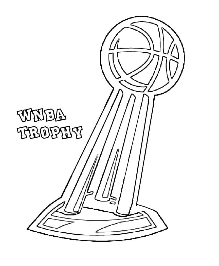 Printable WNBA Trophy Coloring Page