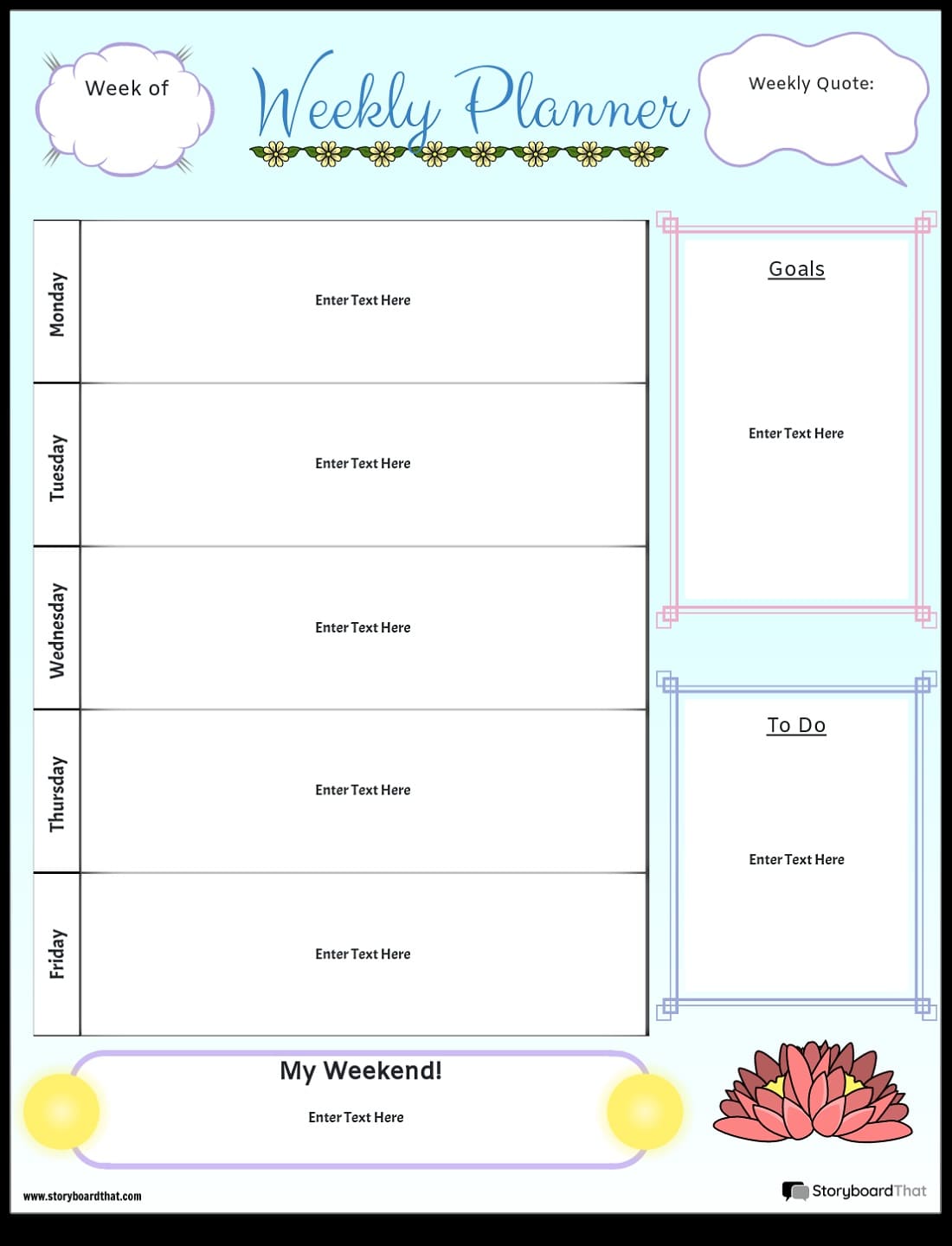Printable Weekly Schedule Template For Free